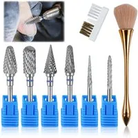 LuxusKollektion Bit-Set Nagelfräser Bits 6 Stück Diamant Wolframstahl Maniküre Pediküre