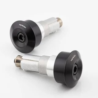 Highsider DOT Lenkergewichte m. Spiegelaufnahme / Aluminium schwarz / universal, 7/8 &amp; 1 Zoll Lenker
