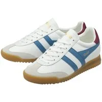 Gola Torpedo Leder 2025 weiss/hellblau/kirschrot Damen Sneaker