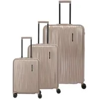 travelite Trolleyset BARBARA NOVELTY 3-teilig Hartschale, 4 Rollen, (Set, 3 tlg), Volumenerweiterung – stilvolles Reisegepäck