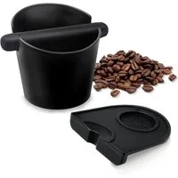 LIANNA Kaffeesatzbehälter Kaffeesatzbehälter 2er Set mit Abklopfstab rutschfest abnehmbar, Abnehmbarer Stab, rutschfest, robust, ideal für Kaffeesatzentsorgung