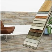 Hexim Vinylboden, Vinyldielen 0,97m² selbstklebend PVC Wandverkleidung Bodenbelag Holzoptik 91x15cm Paneele für Wand & Boden Holzdielen grau/braun (7 Dielen Aged Walnut - 3401-10)