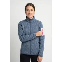 CMP Strickfleecejacke KNITTED MELANGE FLEECE WOMAN JACKET mit Reißverschlusstaschen, schnell trocknend, atmungsaktiv