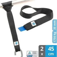 valonic Spanngurt valonic CONDOR Zurrschlaufen 1750 kg 2 x 45cm Motorrad Quad ATV (2er Set, 2er Pack Zurrschlaufen 45cm, 1750Kg) extra starke Rundschlingen, Bandschlingen, Doppelschlaufen