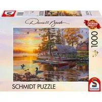 Darrell Bush: Bootshaus mit Kanus, Puzzle 1000 Teile