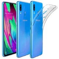 CoolGadget Handyhülle Silikon Handy Hülle Slim für Samsung Galaxy A40 5,9 Zoll, dünne TPU Schutzhülle Case in transparent / durchsichtig