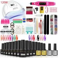 KINSI Lichthärtungsgerät Nagellack Set,Nagelwerkzeuge,UV/LED Lamp,Nagel-Glitzer, Langanhaltende Farbergebnisse & Umweltfreundlich