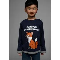 KIDSWORLD Langarmshirt ACHTUNG AUSGEFUCHST Shirt mit coolem Fuchsdruck