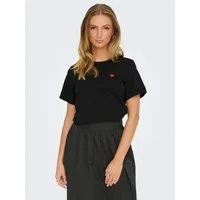 JDY Kurzarmshirt JDYPISA S/S PRINT TOP JRS NOOS Baumwolle, regular fit