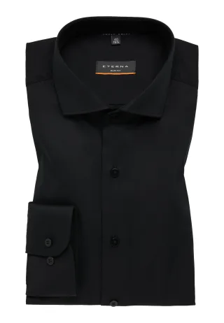 ETERNA - Cover Shirt Twill super langer Arm (72 cm) schwarz - Gr. - 43/Langarm - 67cm