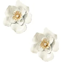 KARMA Paar Ohrstecker Damen Blüten bunt verschiedene Farben Ohrschmuck modern (2-tlg., Blumenohrringe Blumenohrstecker), Damenschmuck Ohrringe Damenohrstecker