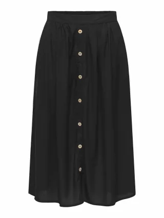 ONLY - ONLMILANO AOP LIFE LONG SKIRT WVN NOOS Black - Gr. - M