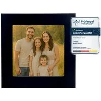 CABBEL Bilderrahmen MDF Holzrahmen Fotorahmen modern Collagen Foto Poster Galerie Wanddeko, für 1 Bilder (1 St), 10x10 cm Schwarz Wohnzimmer elegant Schmal Fotogalerie Schlafzimmer