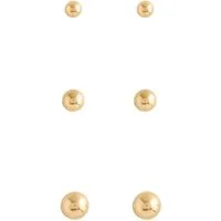 Next Ohrring-Set Kugel-Ohrstecker aus Edelstahl, 3er-Pack (3-tlg)