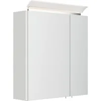 Lomadox Spiegelschrank BATLEY-02 60cm breit, weiß Hochglanz, LED-Leuchte, Kombibox