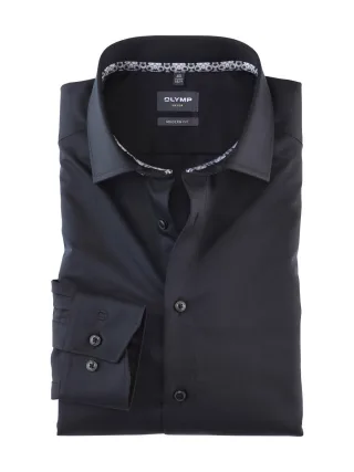 OLYMP - Modern Fit: Businesshemd schwarz - Gr. - 39