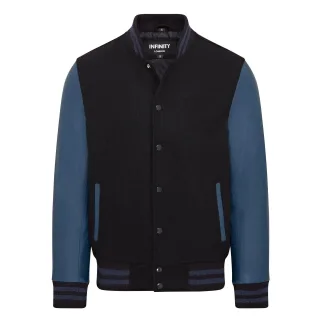 Letterman Baseball Bomberjacke aus Wolle und Leder im College-Stil - Genua