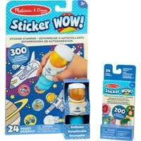 Melissa & Doug - Sticker WOW! Astronaut Aufkleberstempel & Block, Basteln