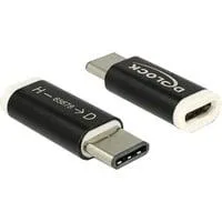 USB 2.0 Adapter, USB-C Stecker > Micro-USB Buchse schwarz