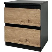 HTI-Living Nachtkommode Nachtkommode mit 2 grifflosen Schubladen (Stück, 1 St., 1 Nachtkommode), Nachtschrank Nachttisch