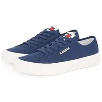 Tommy Jeans TJM LACE UP CANVAS COLOR Sneaker, Freizeitschuh, Halbschuh, Schnürschuh mit Logo-Aufnäher an der Zunge