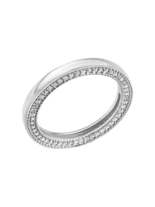 Celesta Silber Ring Silber 925 rhodiniert mit 104 schwarzen Zirkonia-Steinen