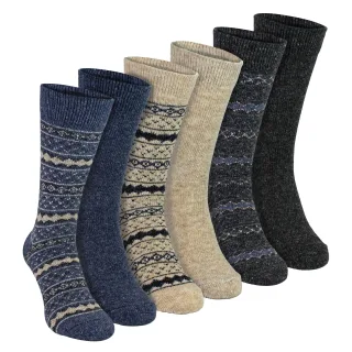 6 Paar Herren Dicke Alpaka Robuste Stiefelsocken
