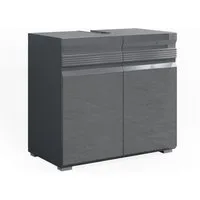 Vicco Waschbeckenunterschrank Fredd, Anthrazit Hochglanz, 60 x 56 cm (1-St)