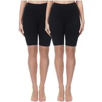 Merry Style Leggings 2 Pack Damen Kurze Leggings aus Baumwolle MS10-200 (2-tlg) elastischer Bund