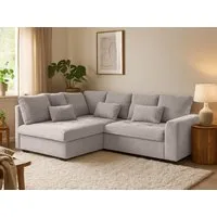 Beautysofa Ecksofa RAMO mit Schlaffunktion 160x200 cm, im Set mit Topper