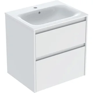 Geberit Renova Plan Set Möbelwaschtisch schmaler Rand, mit Unterschrank, zwei, 504039001 504039001