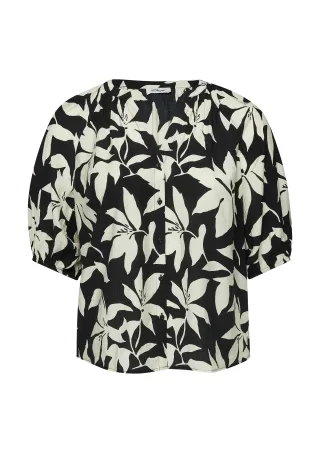 s.Oliver - Bluse schwarz/creme - Gr. - 54