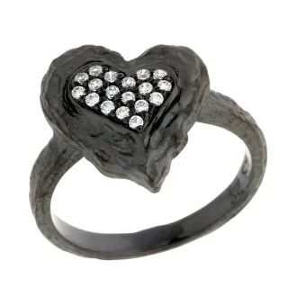 Orphelia Damen-Ring Sterling-Silber 925 – Schwarz ZR-7082/2