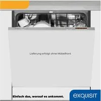 exquisit vollintegrierbarer Geschirrspüler EGSP6012-E-030E silber, 11 l, 12 Maßgedecke, Vollintegriert, 12 Maßgedecke – sparsam mit 4 Programmen & LED