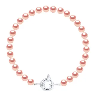 DIADEMA - Armband - Echte Süßwasserperlen - Rosa - Silber
