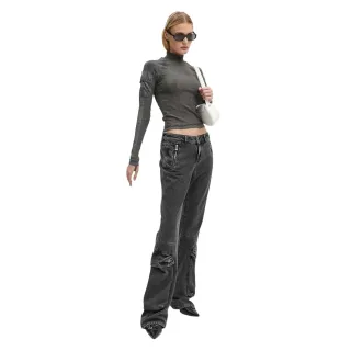 Diesel - T-Shirt für Herren/Damen Unisex, Raglanärmel (Vulkanasche meliert)