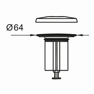 LAUFEN Ablaufventil Push-Open H3709890831041