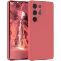 EAZY CASE Handyhülle für Samsung Galaxy S25 Ultra Hülle Silikon 6,9 Zoll, Schutzhülle mit Kameraschutz stoßfest Telefonhülle Matt Rot / Hellrot