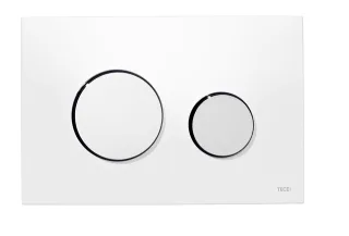 Tece loop WC-Betätigungsplatte Kunststoff Zweimengen Weiß glzd. Tasten Chr. glzd., 9240927 9240927