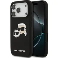 KARL LAGERFELD Handyhülle Case MagSafe iPhone 17 Pro Silikon Karl Katze schwarz 6,3 Zoll, Kantenschutz