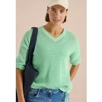 CECIL Strickpullover im Crochet-Look/moderner Sommerstrick