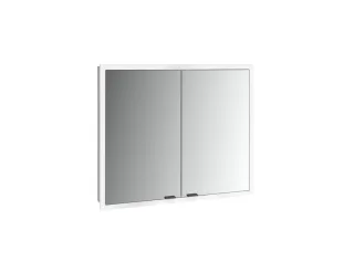 emco LED-Lichtspiegelschrank prime Slim Schwarz, 800 mm, 2-türig, IP 20 Rückwand weiß, 949713604 949713604