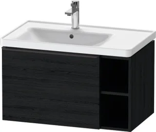 Duravit D-Neo Waschtischunterbau wandhängend Eiche Schwarz Matt 784x452x440 mm - DE42580BD160000 DE42580BD160000
