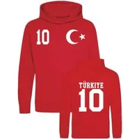 Youth Designz Kapuzenpullover Kinder Hoodie Pullover Türkiye Türkei Aufdruck Fußball Jungen Trikot mit stylischen Aufdruck für Jungen und Mädchen ein Statement setzen