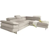 COTTA Ecksofa Solution L-Form, mit Arm- & Kopfteilverstellung, wahlweise mit Bettfunktion