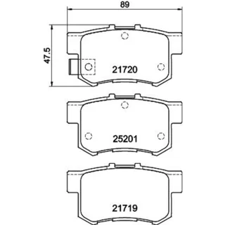 Hella Bremsbel?ge hinten Fiat Sedici Suzuki Swift Sx4