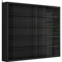 Vicco Hängevitrine Showla, Schwarz, mit 4 Einlegeböden (1-St)