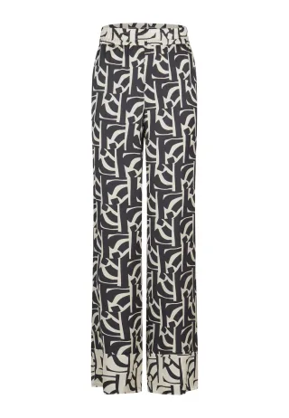 Marc Aurel - Pyjamahose mit grafischem Print black varied - Gr. - 38
