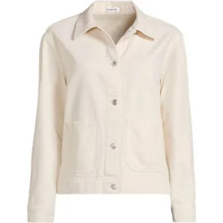 Soft Comfort Jeansjacke im Leinenmix, Damen, size: regular, Gelb, by Lands' End