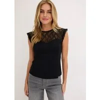 bonprix Shirttop schmale Passform, aus Viskose, Polyester und Elasthan
